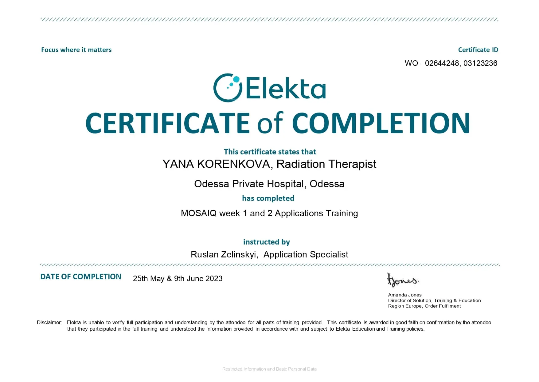 Certificate