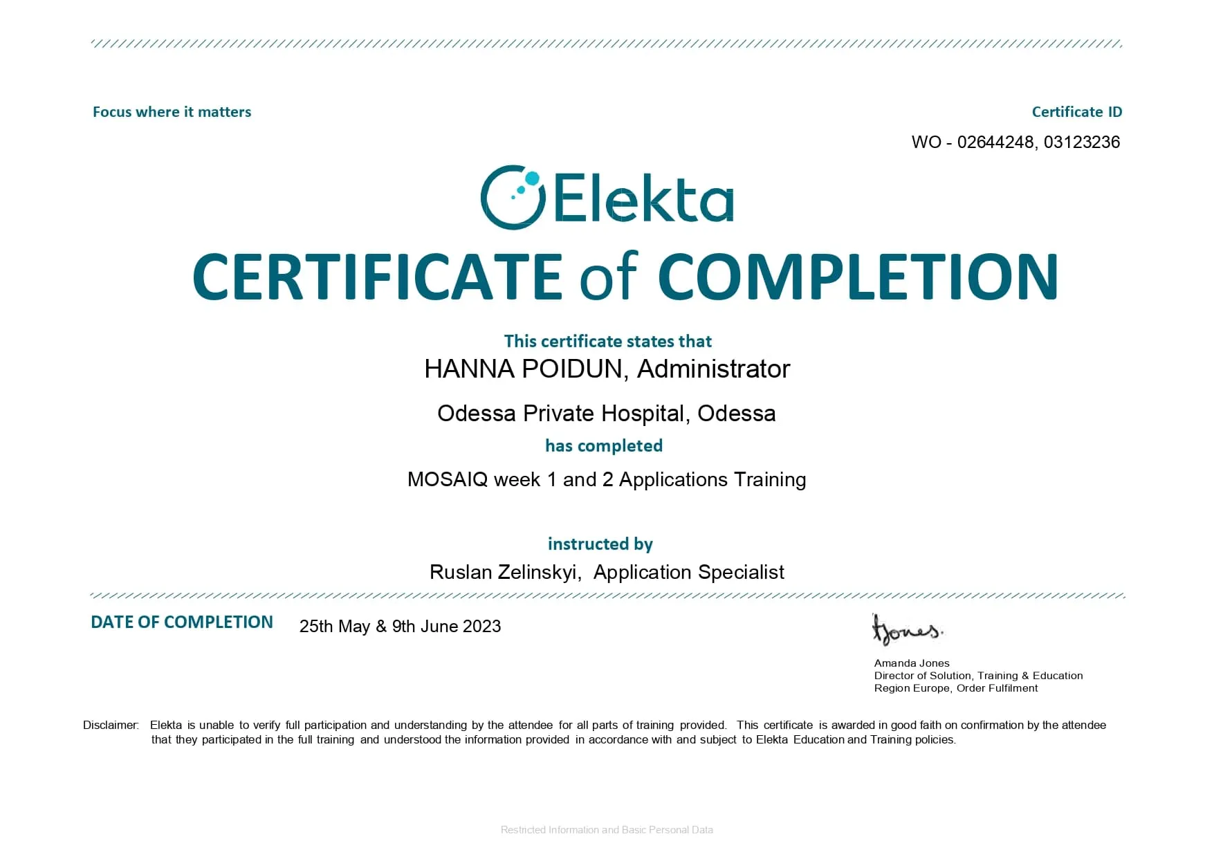 Certificate