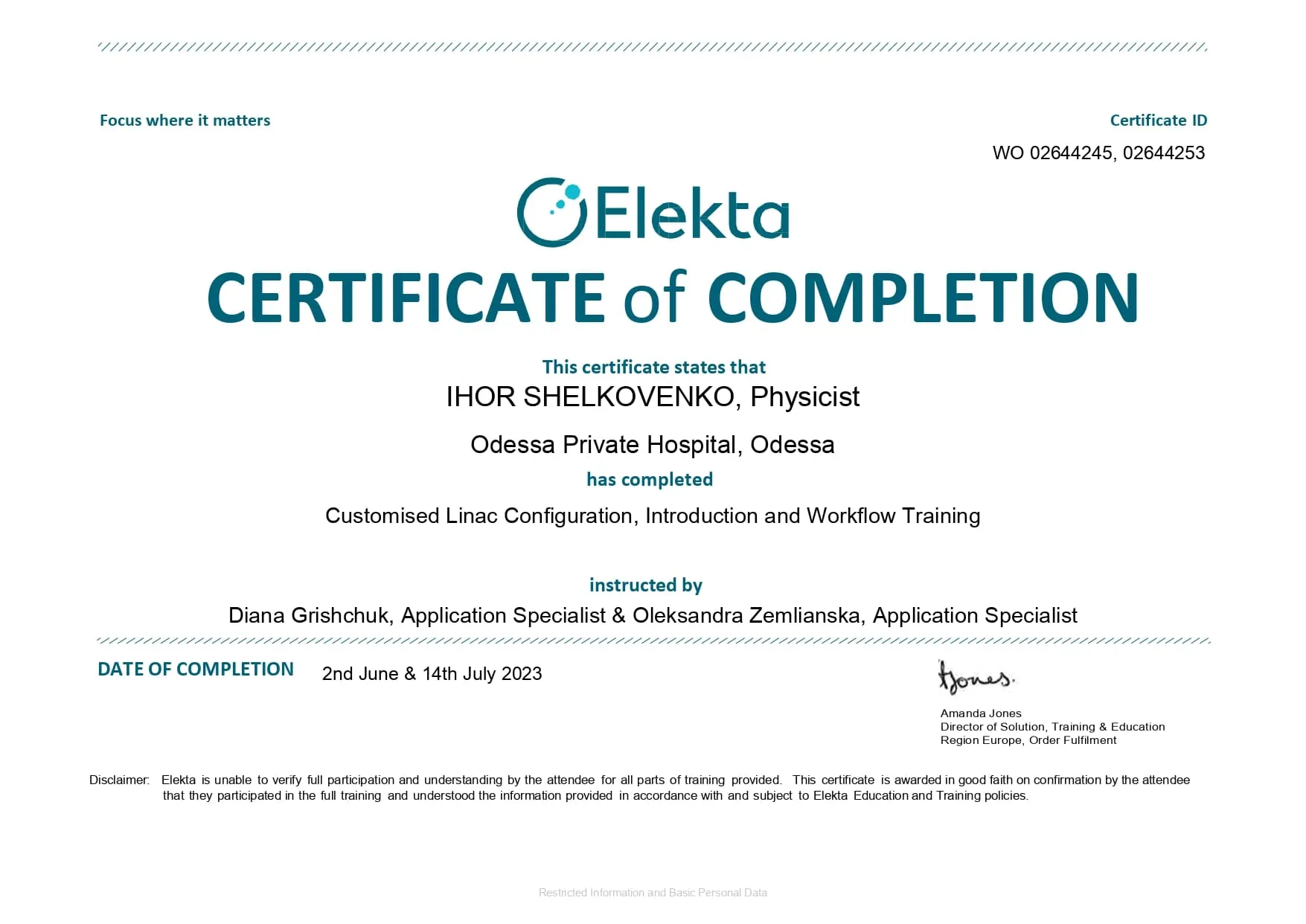 Certificate