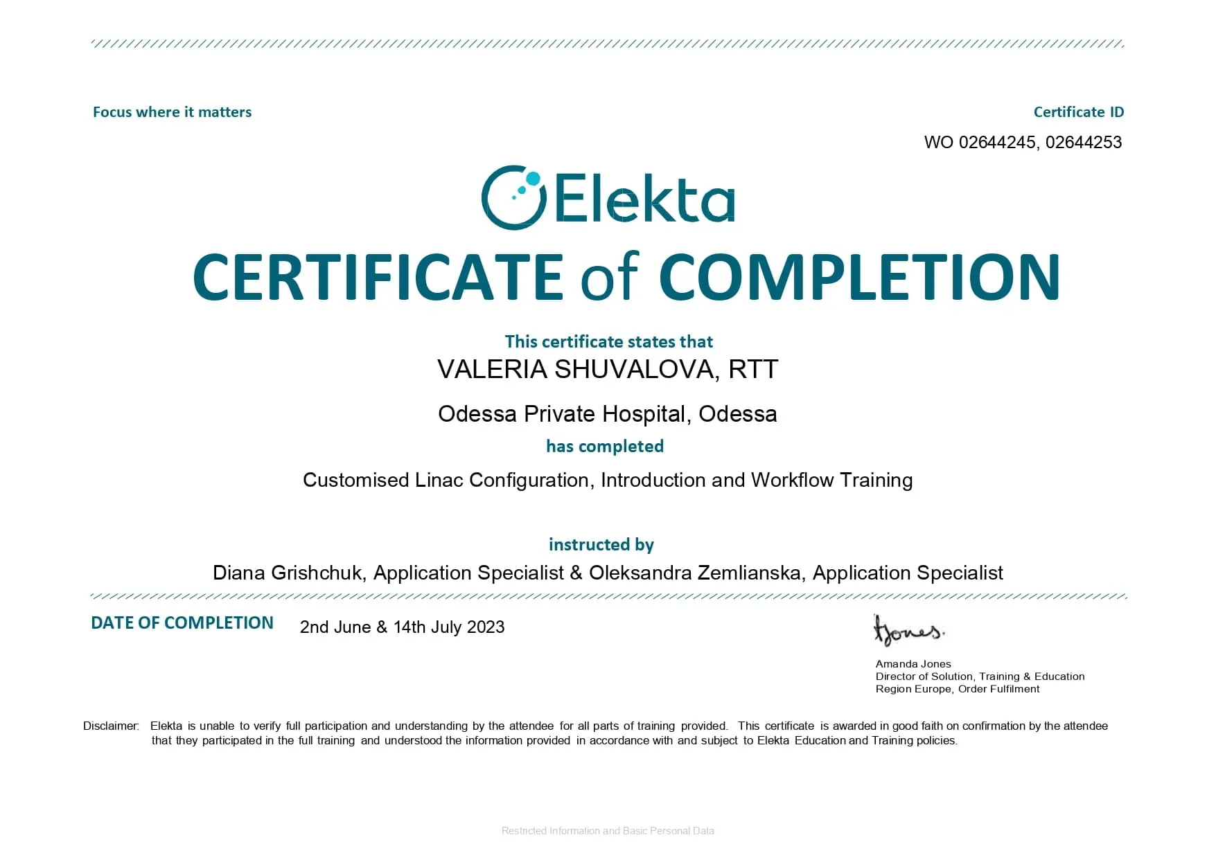 Certificate