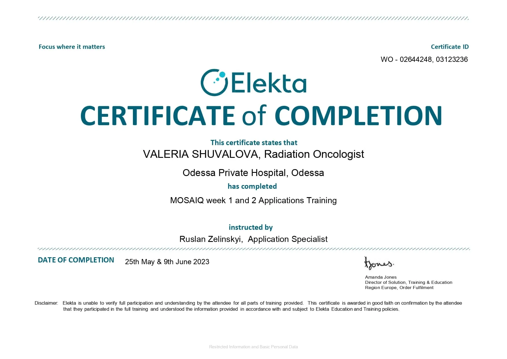 Certificate